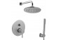 Concealed shower set, Paffoni Light - Brushed steel