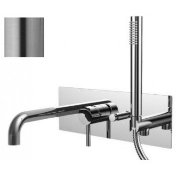 Bath tap concealed, Paffoni Stick - Brushed steel 