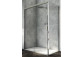 Sliding door 2 hinged 200x120cm, SanSwiss Cadura - Glass transparent/gold