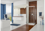 Corner shower cabin 90x90x190 cm, Sanplast TX - Silver shiny