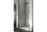 Hinged door 1 hinged with fixed element w linii, SanSwiss Cadura - Silver shine