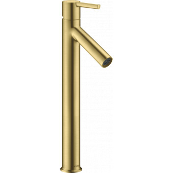 Single lever washbasin faucet 250 for countertop washbasins z niezamykanym kompletem odpływowym, AXOR Starck - Brass Szczotkowany 