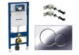 Concelaed frame Geberit Duofix H112 + wall anchoring + Flush button Geberit Sigma 01 shiny chromee