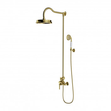 Shower system wall mounted, Omnires Armance - Brushed brass