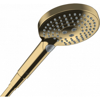 Shower head 120 3 jet PowderRain, Hansgrohe Raindance Select S - Gold Optyczny Polerowany