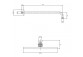 Overhead shower with arm, ø25 cm, Omnires Slimline - Brushed brass