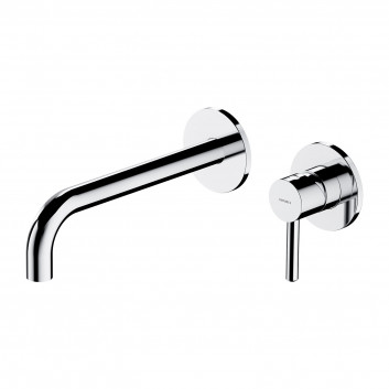 Washbasin faucet concealed with a long spout, Omnires Y - Miedź szczotkowana