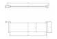 Glass shelf, Omnires Modern Project - Black mat
