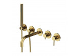 5-hole bath mixer concealed with a long spout, Omnires Y - Brushed brass 
