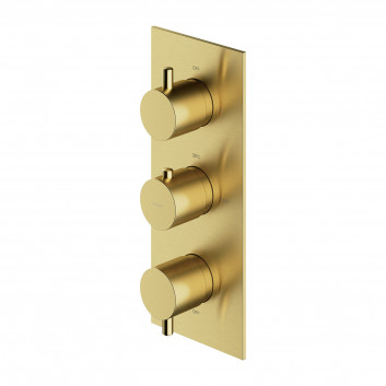 Thermostatic mixer prysznicowo-bath 3-wyjściowa concealed, component wall mounted, Omnires Y - Brushed brass