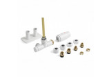 Set zintegrowany thermostatic kątowy z rurką zanurzeniową Terma Unico All In One, Prawy - white shine