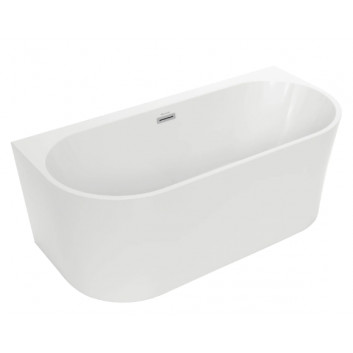 Bathtub freestanding wallmounted 160 x 75 cm. Polimat Sola - White 