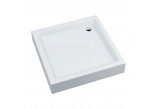 Acrylic shower tray prysznicowy, 80 x 80 cm, Omnires Invest Project - White shine 