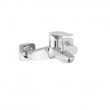 Mixer single lever wall mounted bath i shower, Tres Canigó Plus - Chrome 