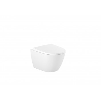 ROCA Bowl WC wall-hung Rimless Compacto with soft-close WC seat (set)