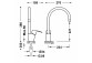 Mixer single lever kitchen, Tres Cocina - Chrome