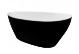 Bathtub freestanding Besco Goya B&W, 170x72cm, oval, black/white