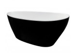 Bathtub freestanding Besco Goya B&W, 160x70cm, oval, black/white
