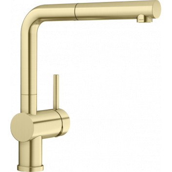Kitchen faucet standing with pull-out spray, Blanco Linus-S - Gold satynowy 