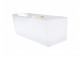 Bathtub freestanding corner 150 x 75 cm z wykończeniem goldm , montaż prawostronny, Corsan Intero Slim - White 