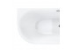 Bathtub freestanding corner 150 x 75 cm z wykończeniem goldm , montaż prawostronny, Corsan Intero Slim - White 