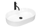 Countertop washbasin 60 cm, oval, Rea Nadia - White