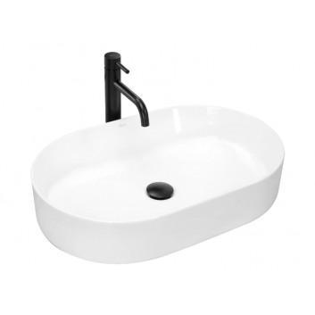 Countertop washbasin 60 cm, oval, Rea Nadia - White