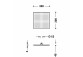 Overhead shower 30x30 cm, Tres Complementos Ducha - 24-K Gold Matowe
