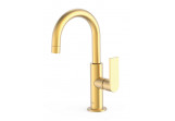 Mixer single lever basin z boczną dźwignią, Tres LOFT - gold matowe