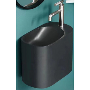 Vanity washbasin Massi Eno, rectangular, 120x50cm, konglomeratowa, z overflow, white