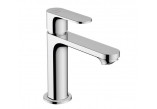 Single lever washbasin faucet Hansgrohe Rebris S 110 CoolStart with pop-up waste with pull-rod - chrome