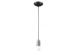 Lampa hanging Sollux Lighting NESO 1, E27 3x max 15W LED, black/szara