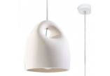 Lampa hanging Sollux Ligthing BUKANO ceramic , E27 1x60W, 1x15W LED, white