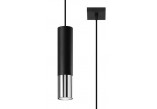 Lampa hanging Sollux Ligthing LOOPEZ 1, GU10 1x40W 1x12W, black/chrome