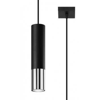 Lampa hanging Sollux Ligthing LOOPEZ 1, GU10 40W, black/gold