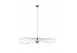 Lampa hanging Sollux Ligthing ESKOLA, średnica 110cm,E27 1x60W, 1x15W LED, black