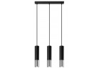 Lampa hanging Sollux Ligthing LOOPEZ 3L, GU10 3x40W, 3x12W LED, black/chrome