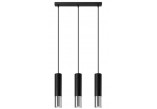 Lampa hanging Sollux Ligthing LOOPEZ 3L, GU10 3x40W, 3x12W LED, black/chrome