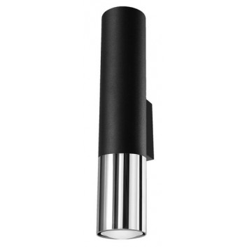 Sconce Sollux Ligthing VEGA ceramic, E27 1x60W, 1x15W LED, black