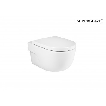 Bowl WC wall-hung ROCA Rimless Round - White mat