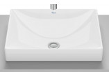 Countertop washbasin 50 cm, oval, Roca FINECERAMIC - White