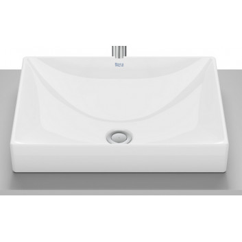 Countertop washbasin 50 cm, oval, Roca FINECERAMIC - White