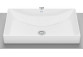 Countertop washbasin Roca 50 cm, rectangular with tap hole, FINECERAMIC - White