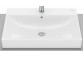 Countertop washbasin Roca 60 cm, rectangular, without tap hole, FINECERAMIC - White