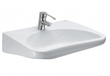 Countertop washbasin Roca 60 cm, rectangular, with tap hole, FINECERAMIC - White