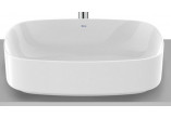 Countertop washbasin Roca 60 cm, rectangular, with tap hole, FINECERAMIC - White