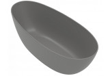 Bathtub freestanding oval Villeroy & Boch Antao, 170x75cm, Quaryl, szary mat