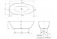 Bathtub freestanding oval Villeroy & Boch Antao, 170x75cm, Quaryl, white