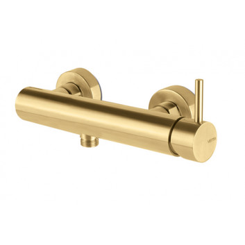 Wall mounted bath mixer Vema Otago, spout 202mm, brushed gold