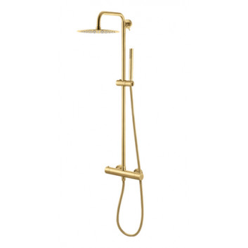 Freestanding bath mixer Vema Otago,spout 231mm, brushed gold